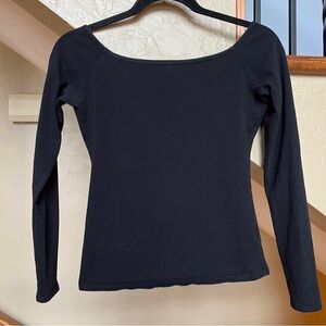 Urban outfitters Ecote long sleeve top solid black size medium
